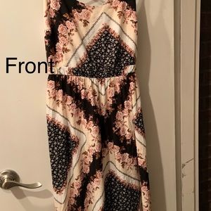 TORRID Floral Print Challis Tiered Maxi Dress with Crisscross Back Detail